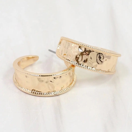 Duncan Hammered Hoop Earrings