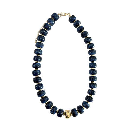 Rachel Beaded Necklace (navy)