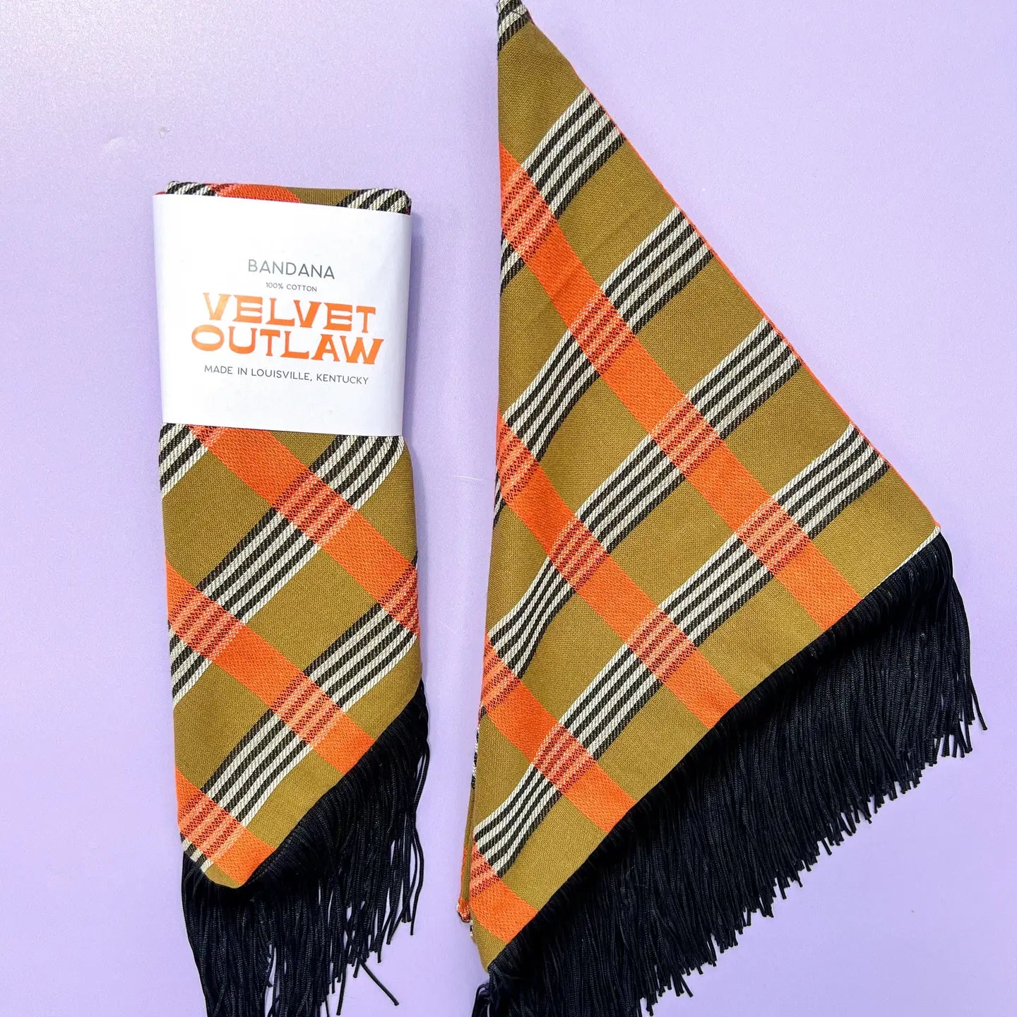 Fall Fringe Bandana - black