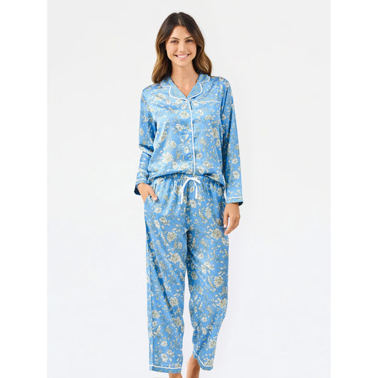 Charlotte Pajama Set (Songbird Blue)