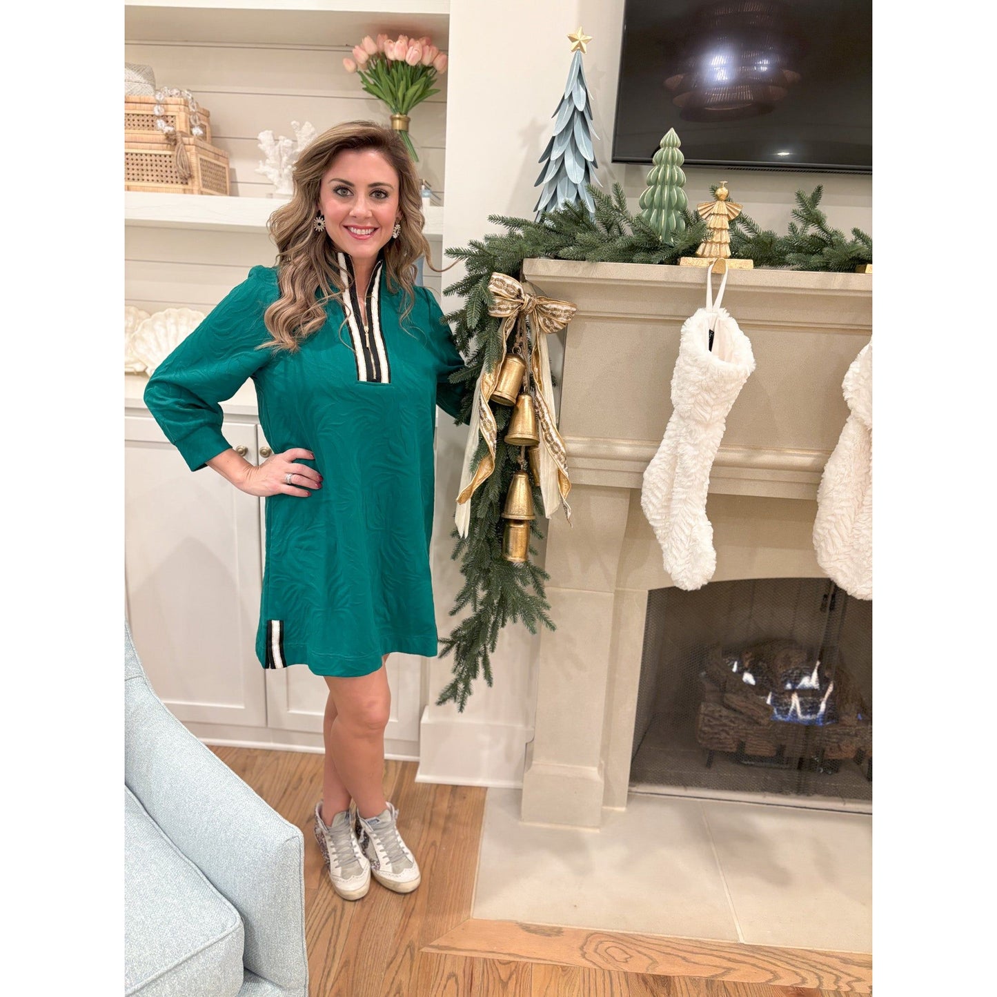 Evelyn Dress - Pine