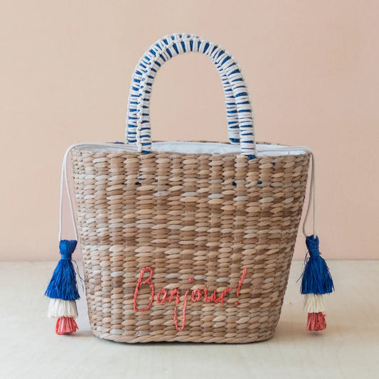 Woven Tote: Bonjour