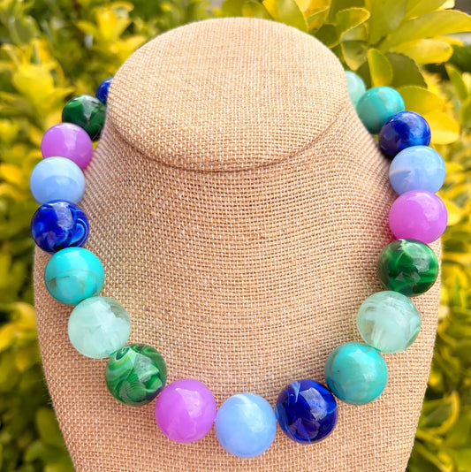 Purple Pop Bauble Necklace