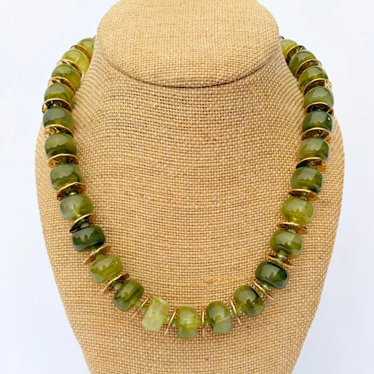 Green Rondelle Necklace