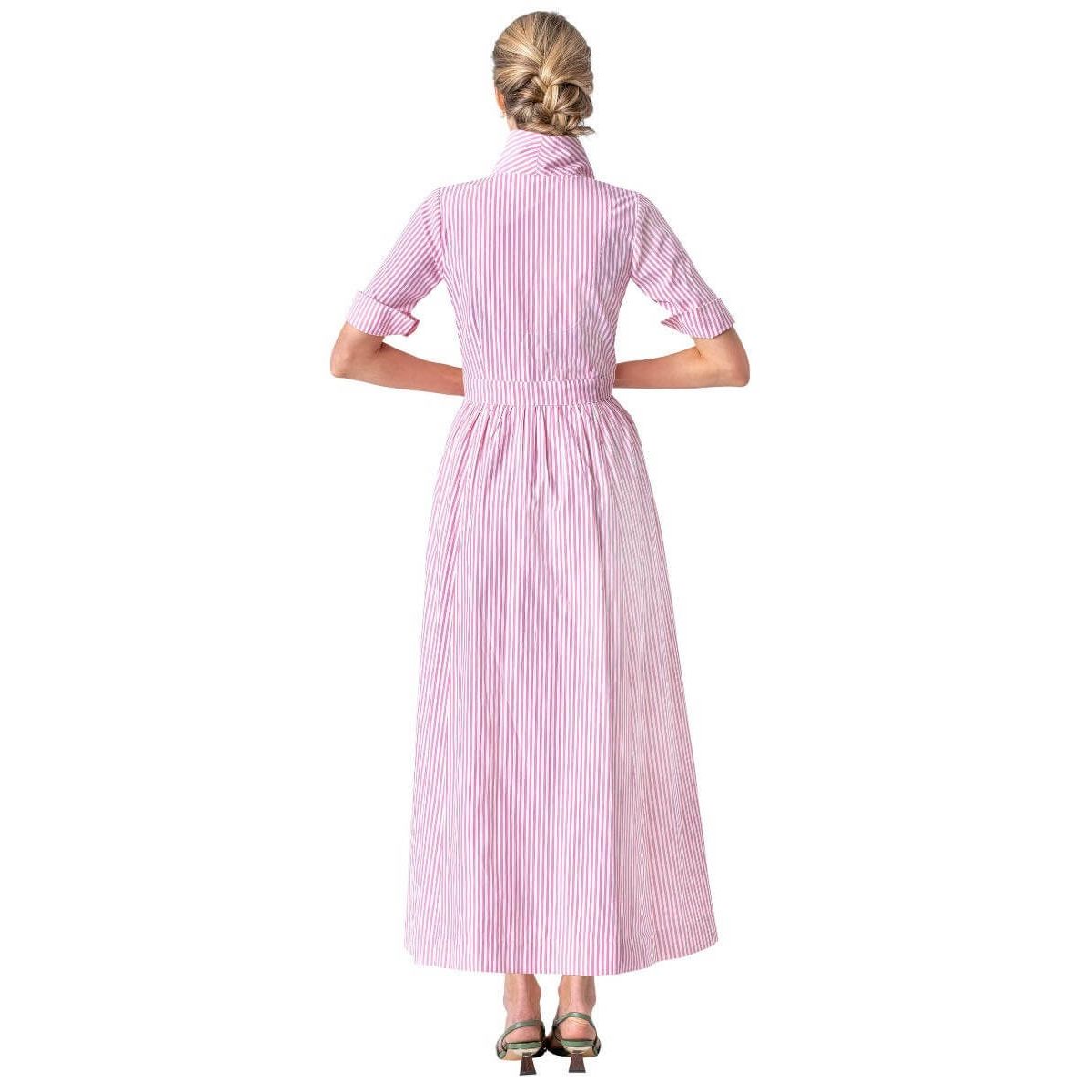 June Dress (pink stripe)