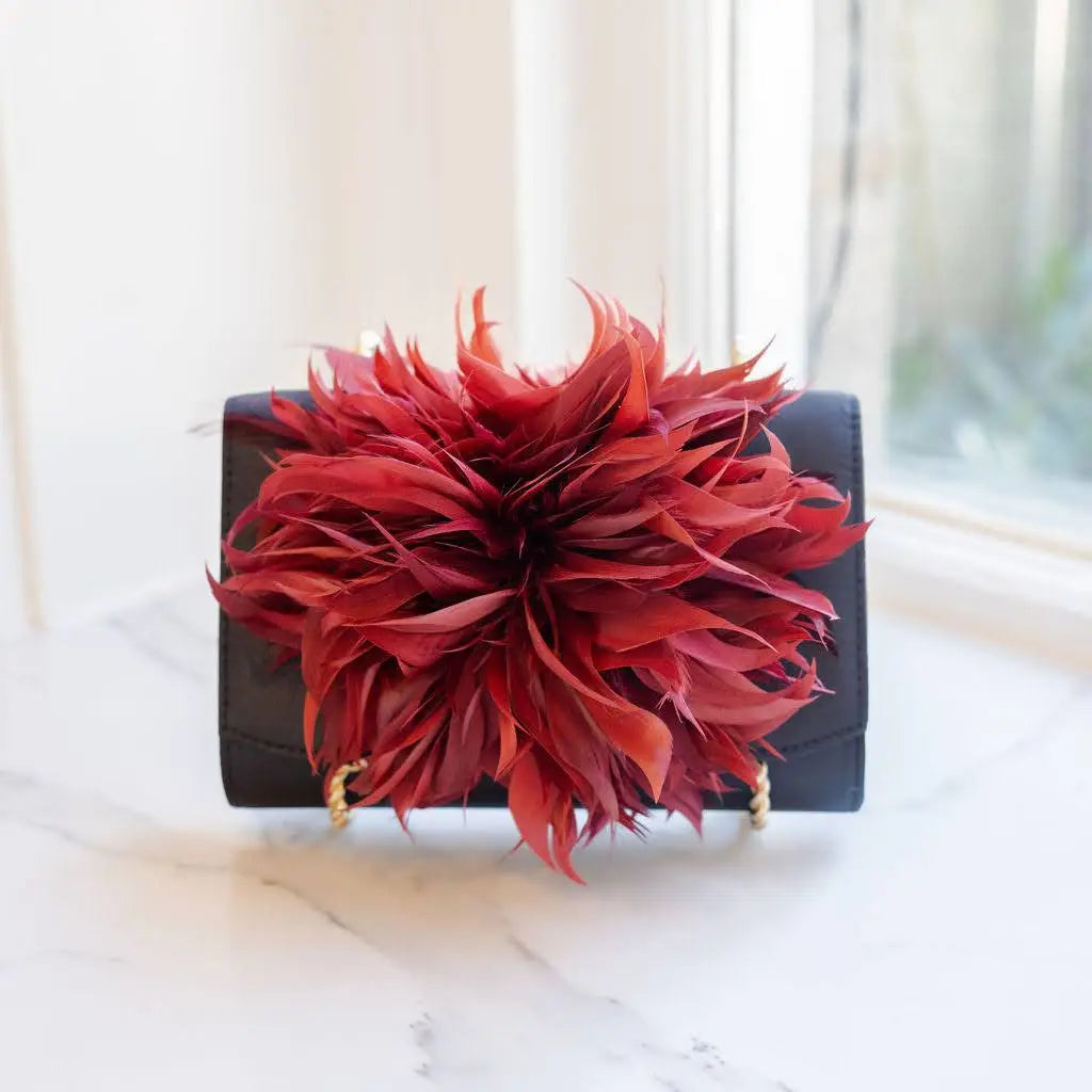Feather Clutch (red)