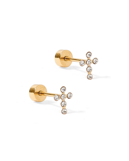 Clara Cross Studs