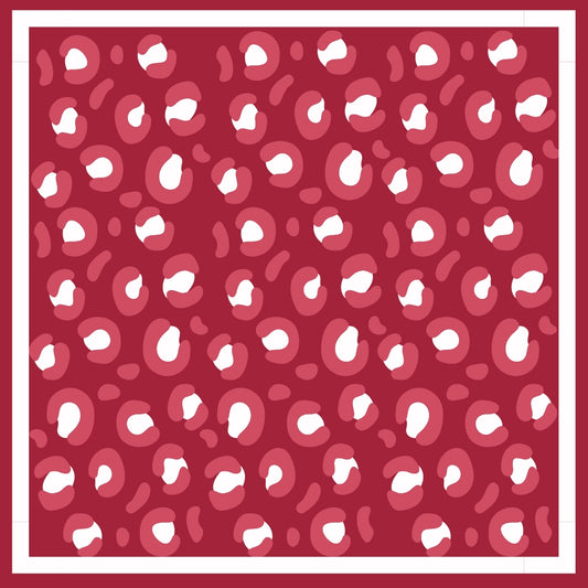 Animal Print Scarf (red and white)