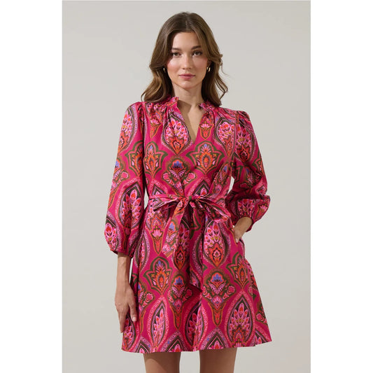 Azura Floral Poplin Mini Dress