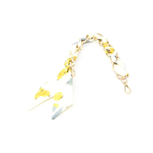 White Leaf Scarf Strap