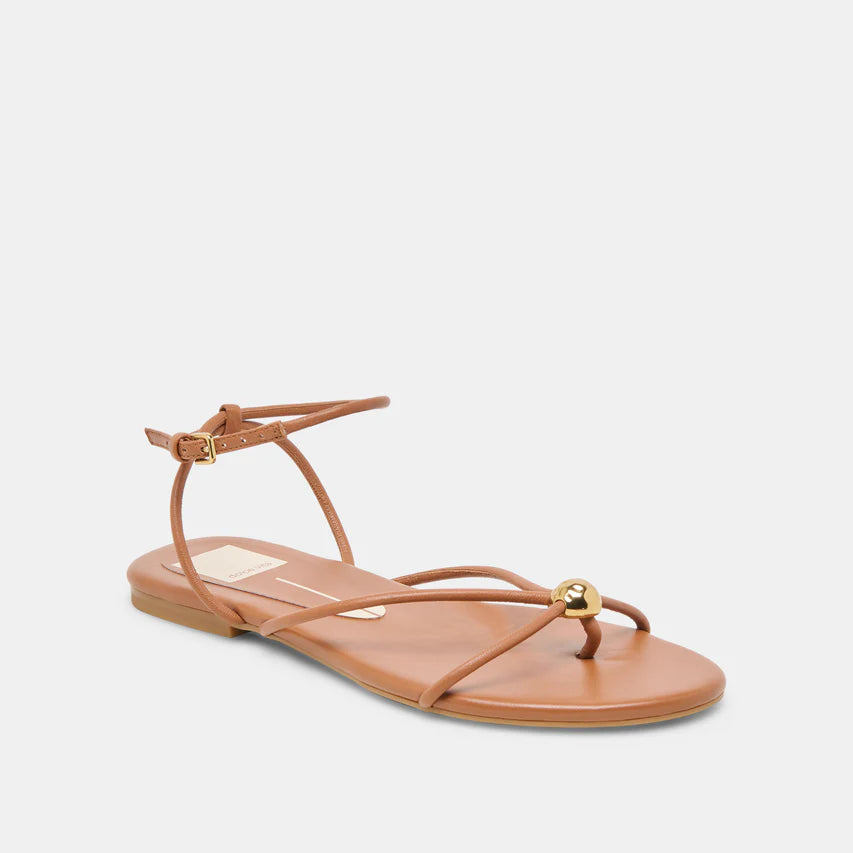 Kenley Tan Leather Sandals