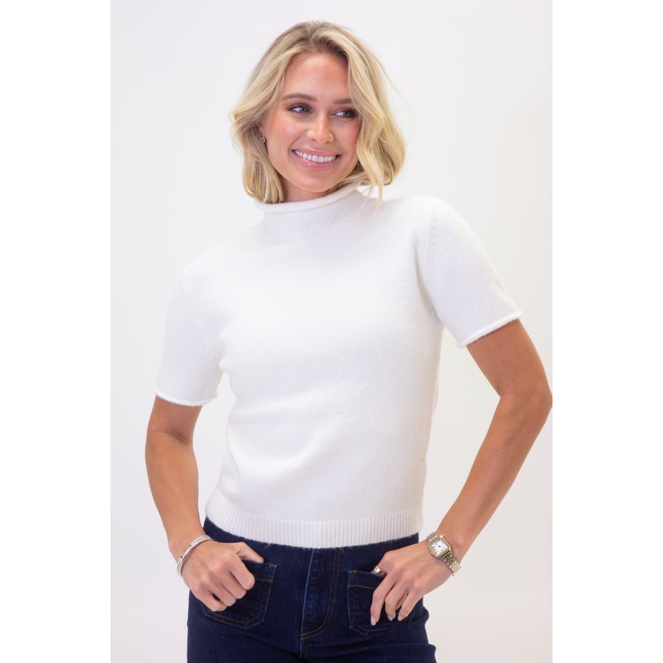 Jackie Knit Top - Ivory