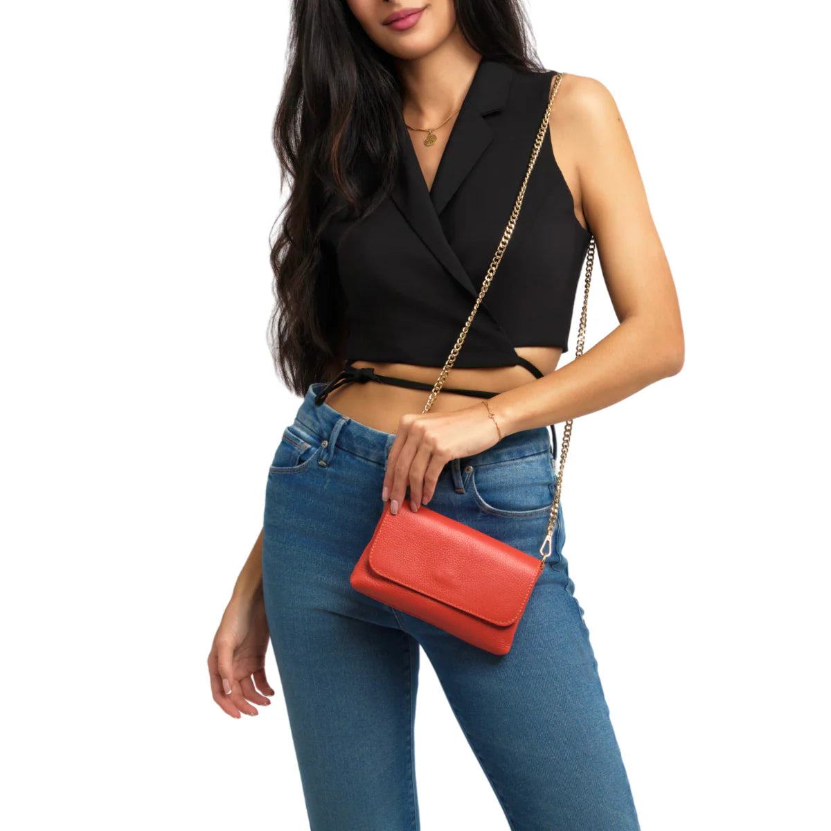 Gia Crossbody Clutch (camel)