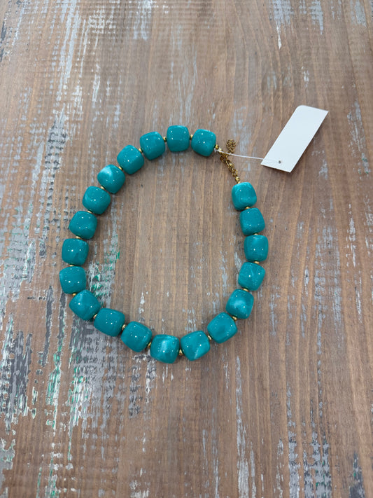 Turquoise Cube Necklace