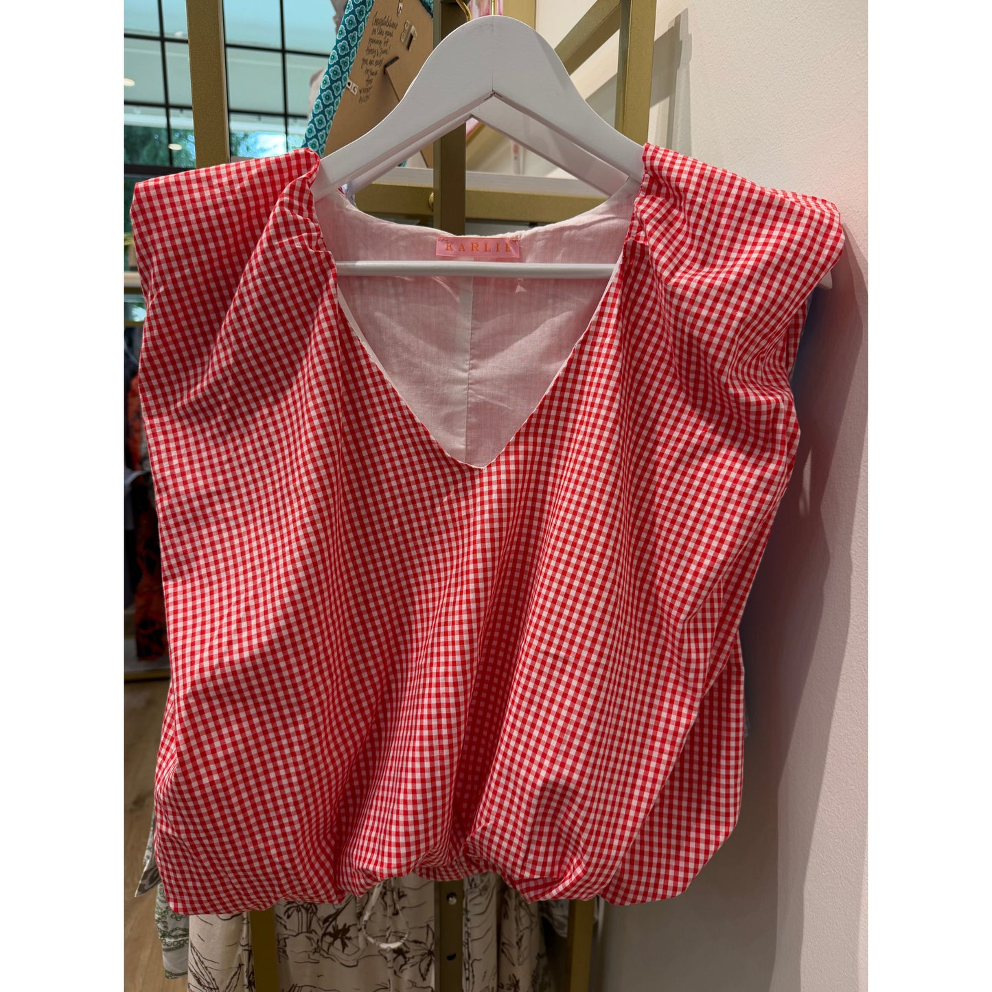 Louise Blouse (red gingham)