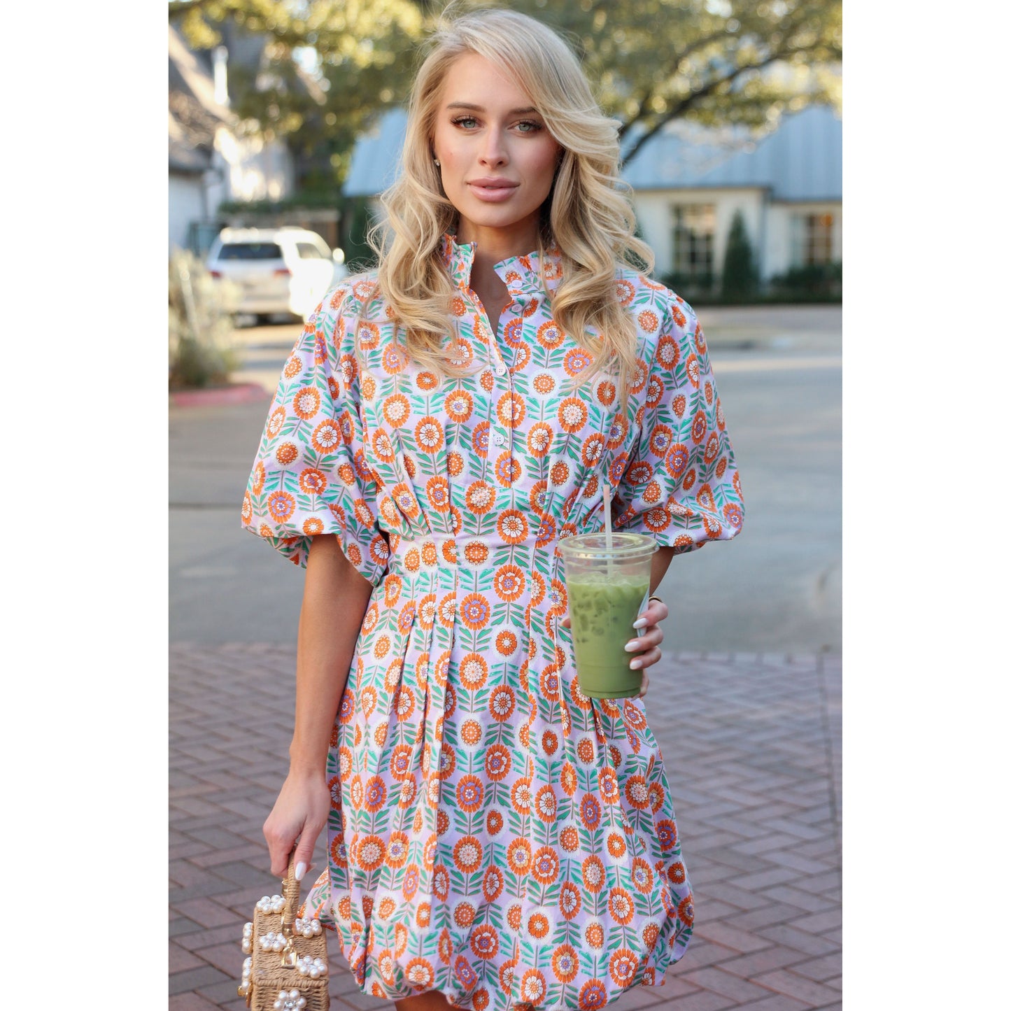 Flora Bubble Hem Dress
