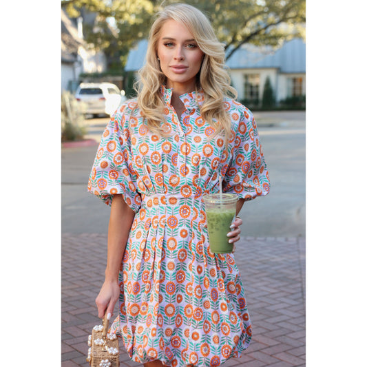 Flora Bubble Hem Dress