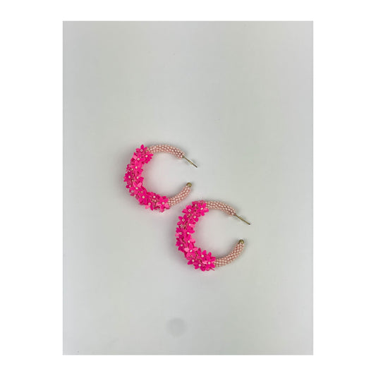 Flower and Bead Hoops