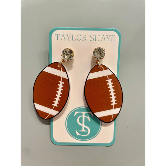 Football Earrings (brown)