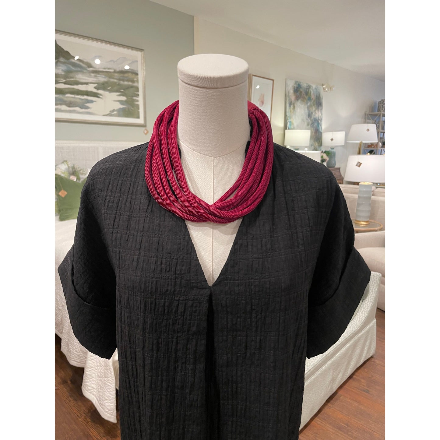 Slub Necklace (Maroon)