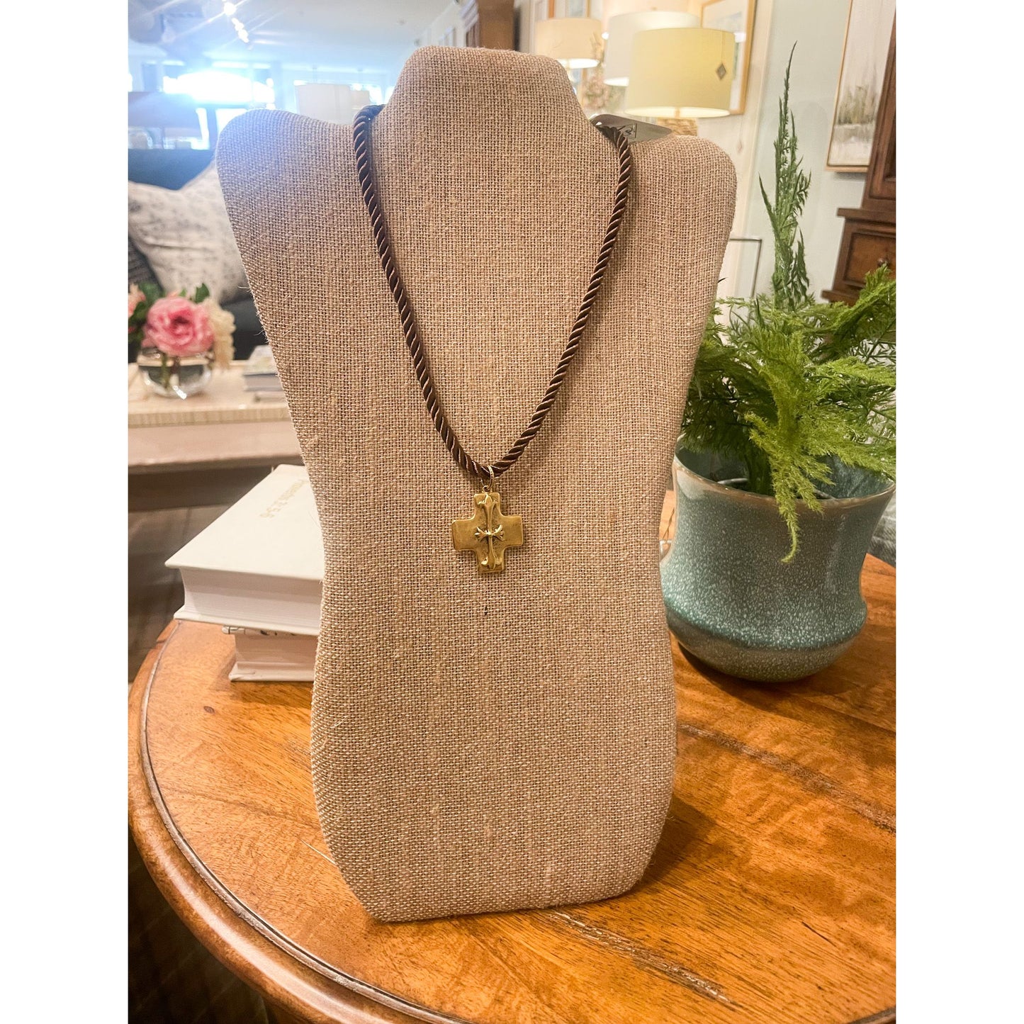 Corrie Necklace (Mocha Cord)