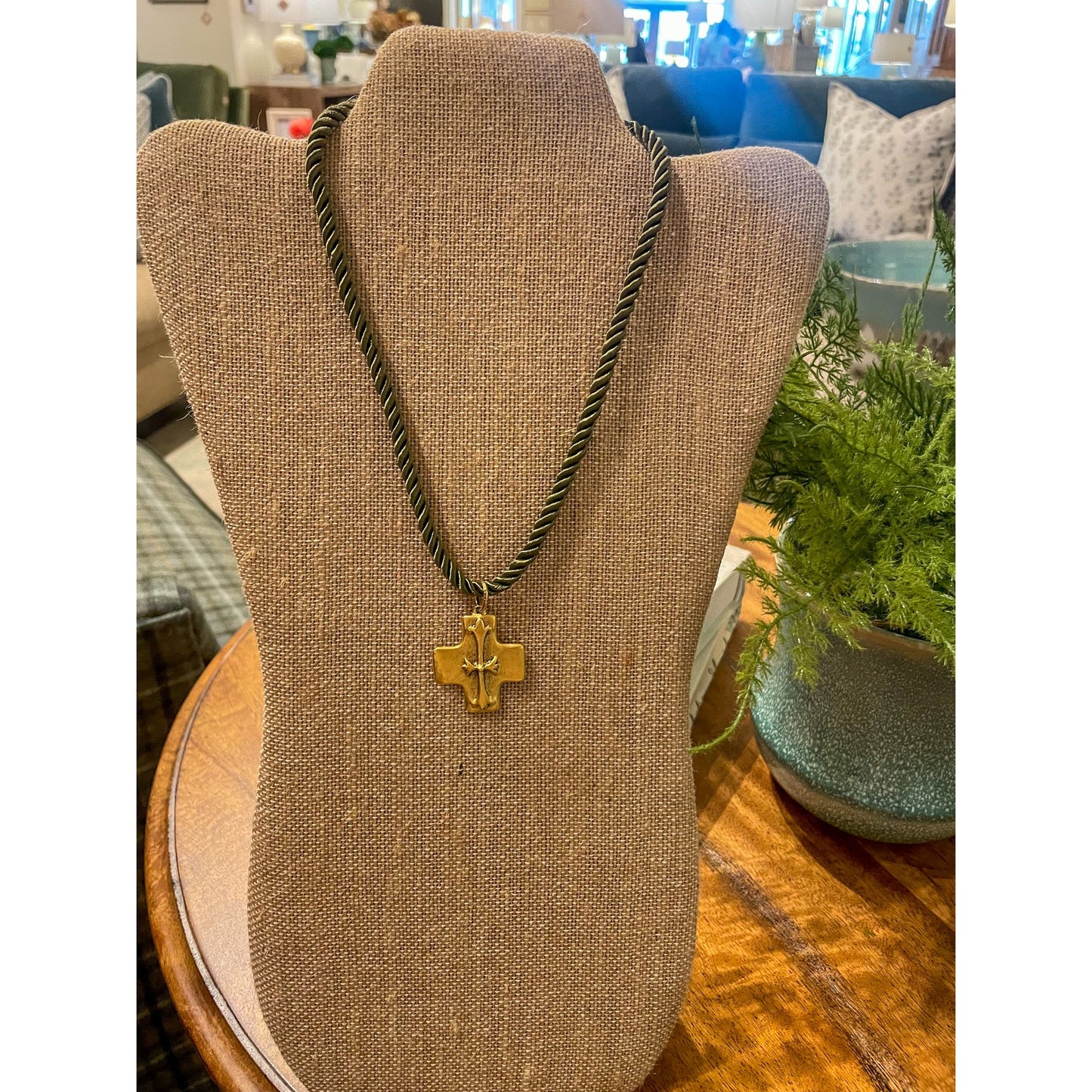 Corrie Necklace (Green Cord)