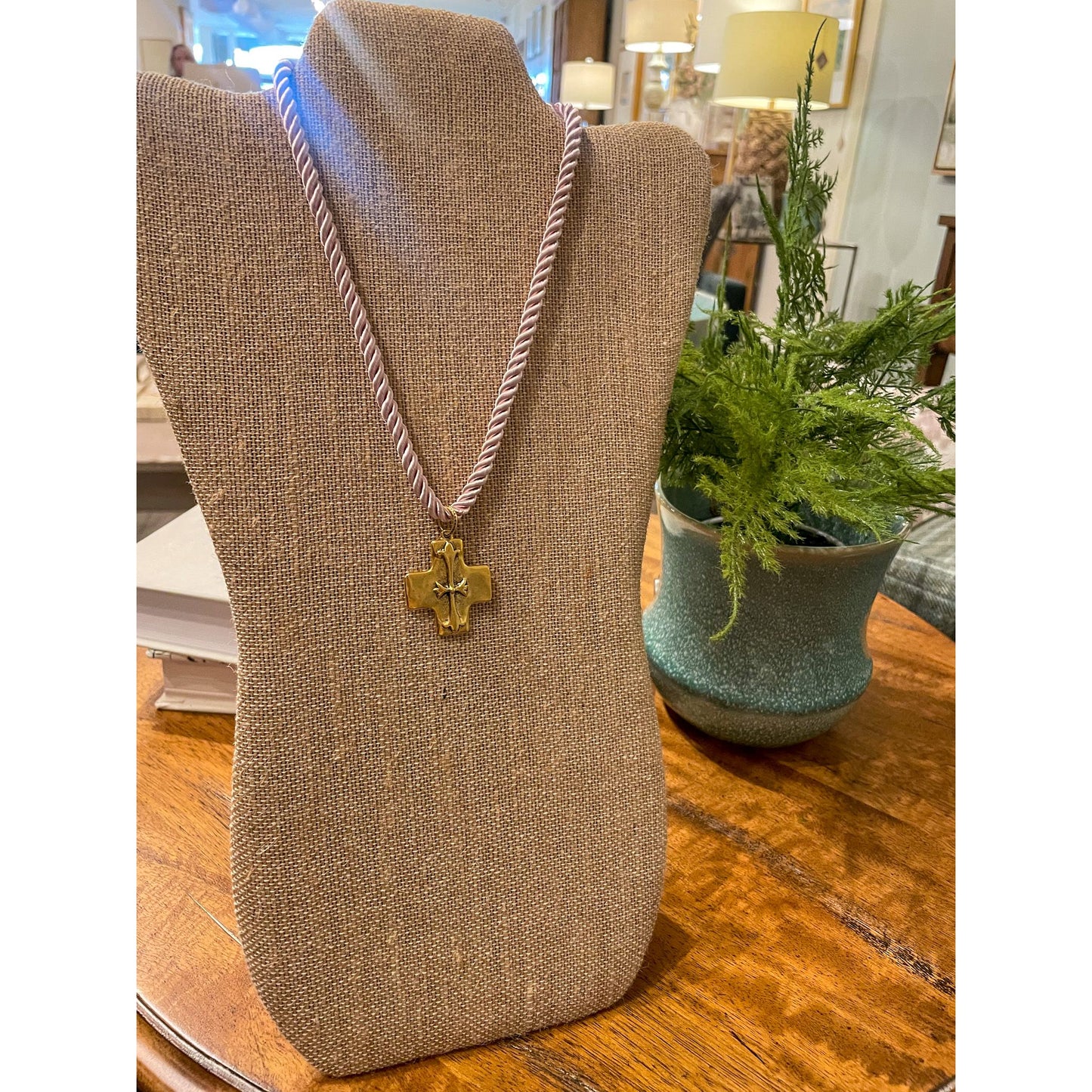 Corrie Necklace (pink cord)