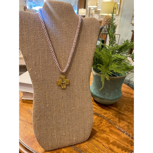 Corrie Necklace (pink cord)