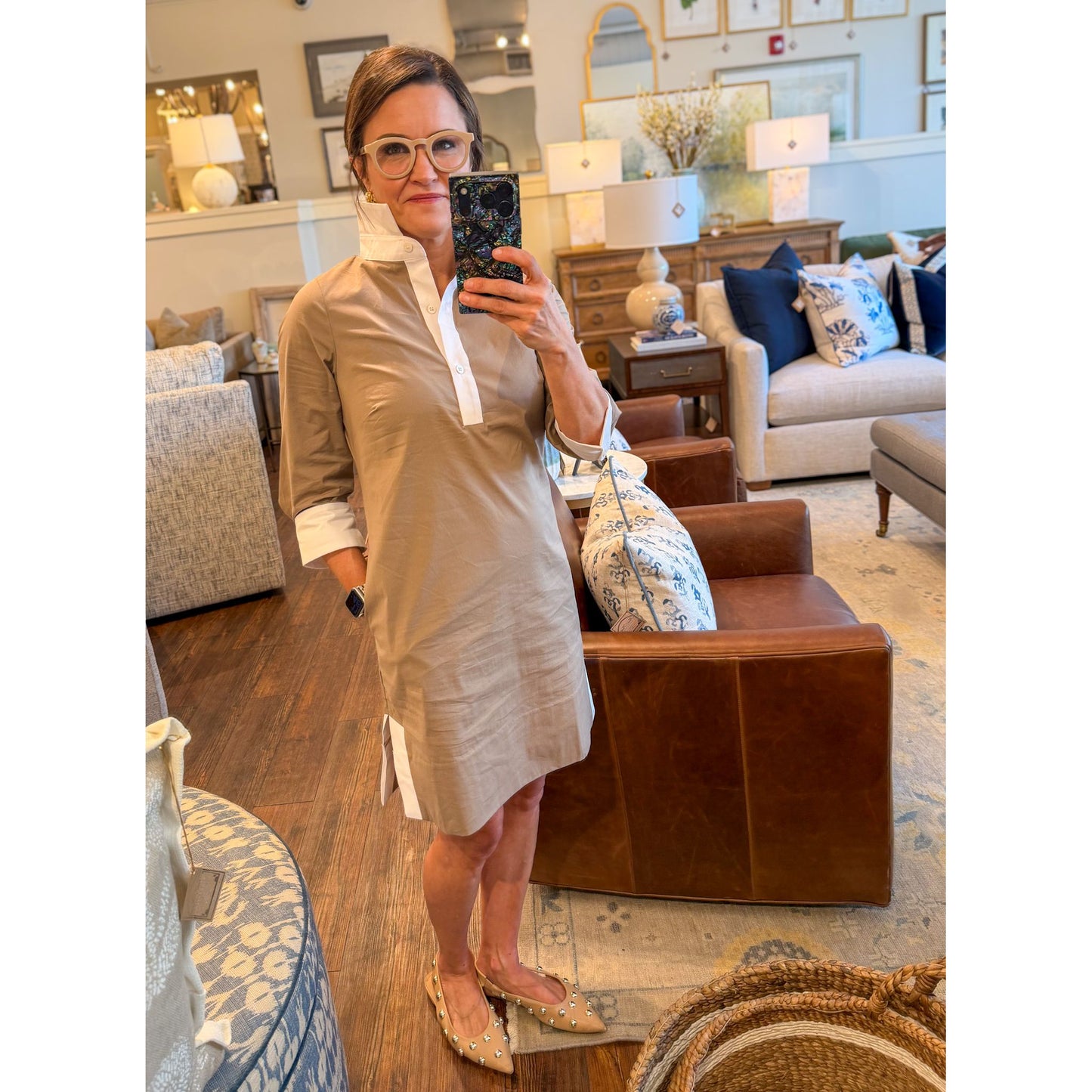 Cotton Shirt Tail Dress