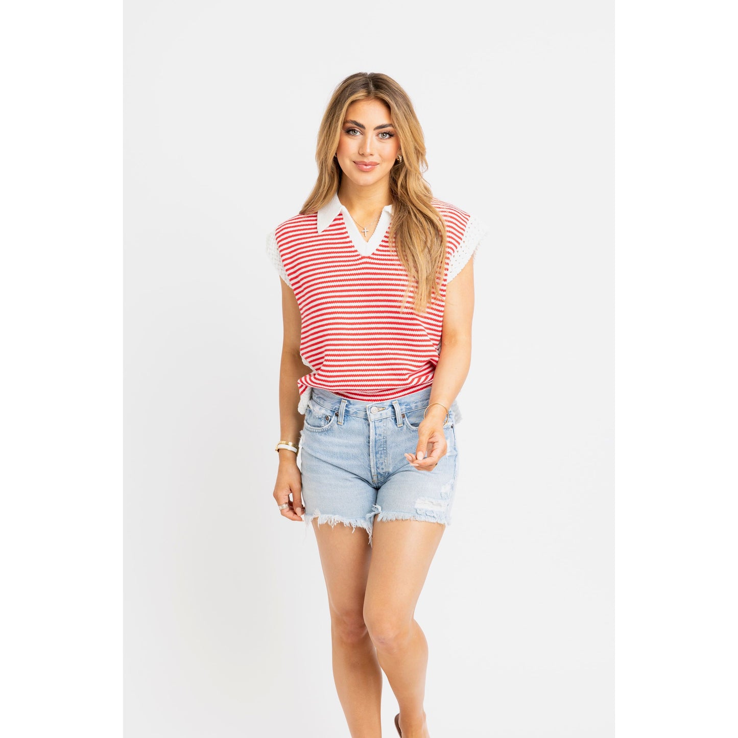 Lori Knit Top (Red)