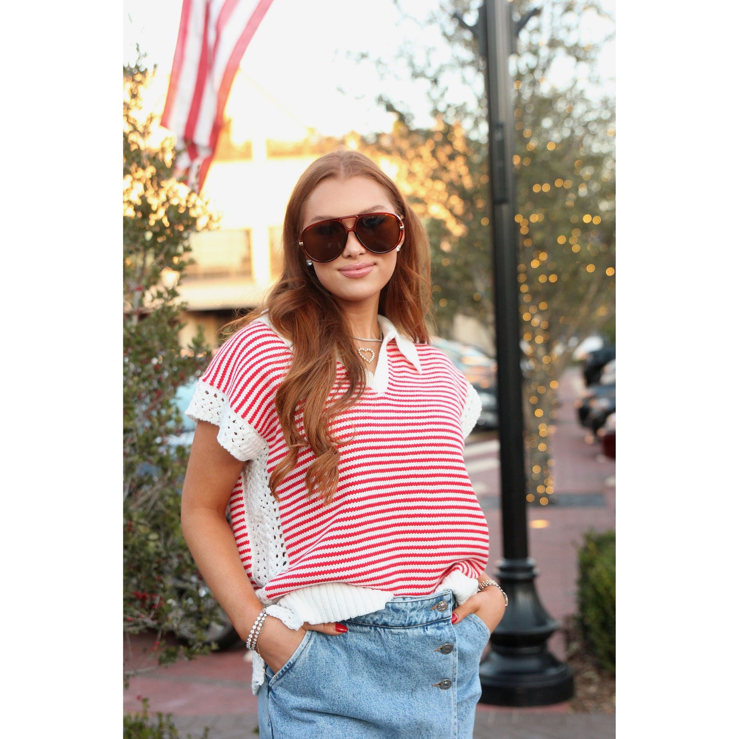 Lori Knit Top (Red)