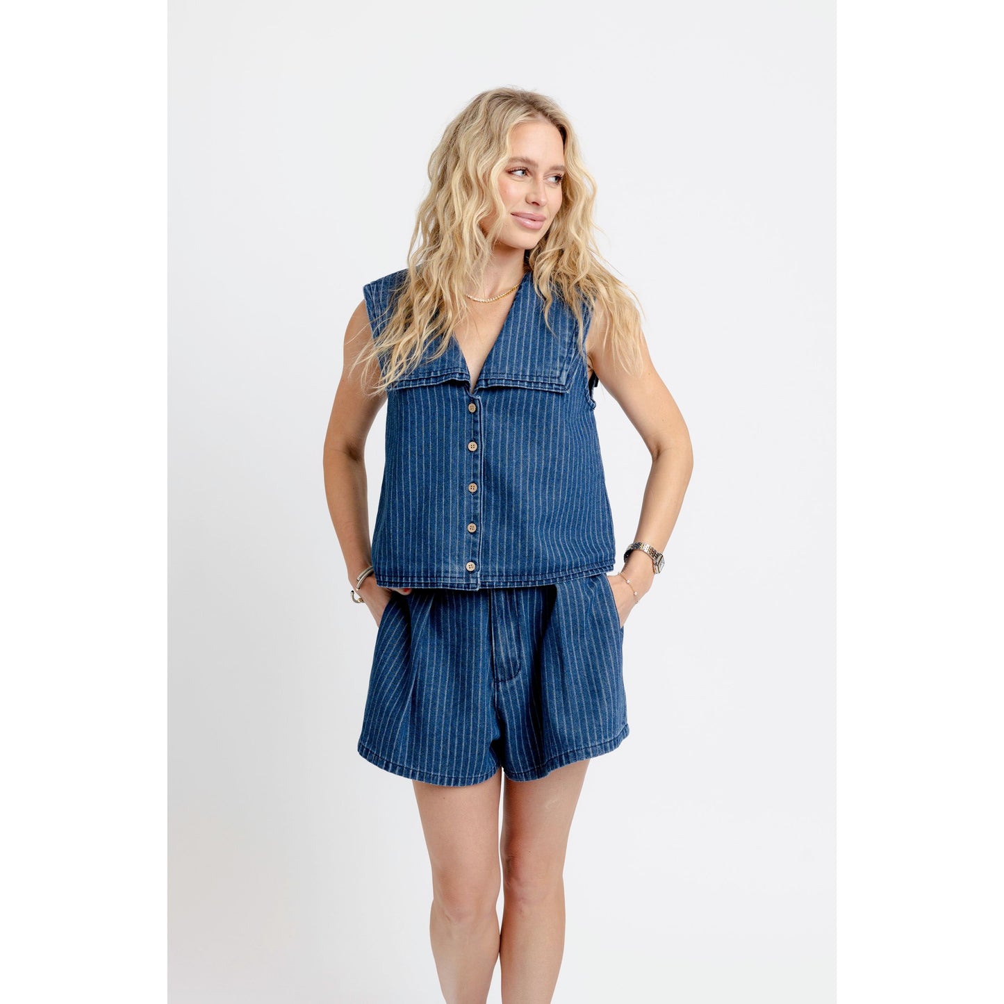 Staci Denim Top