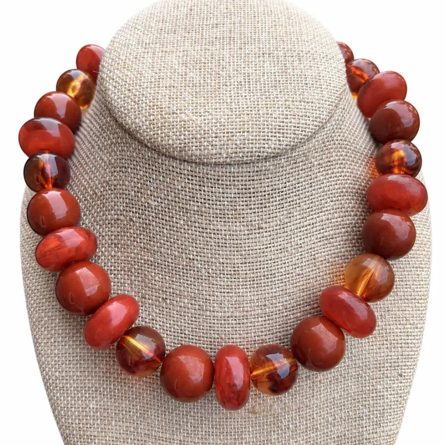 Terracotta Statement Necklace-The Katie Kollective