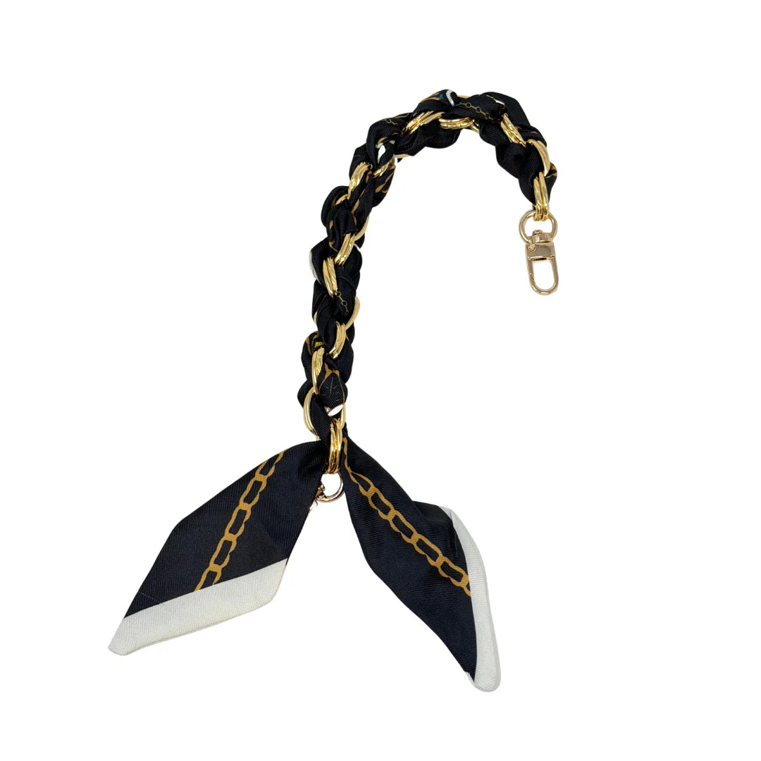 Scarf Chain: Black and Gold