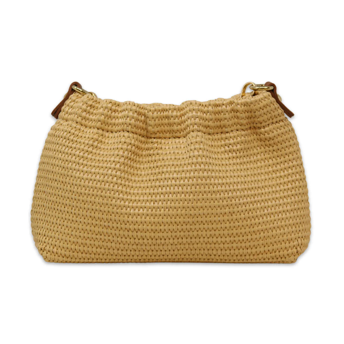 Raffia Crossbody: Beige