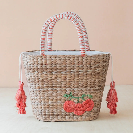 Woven Tote: Tomato