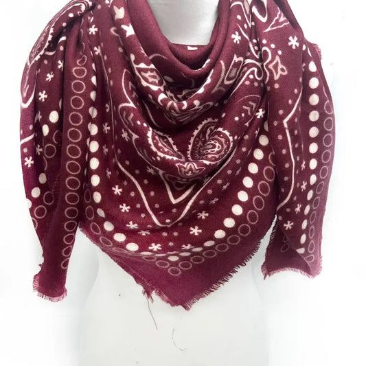 Bordeaux Large Bandana Scarf