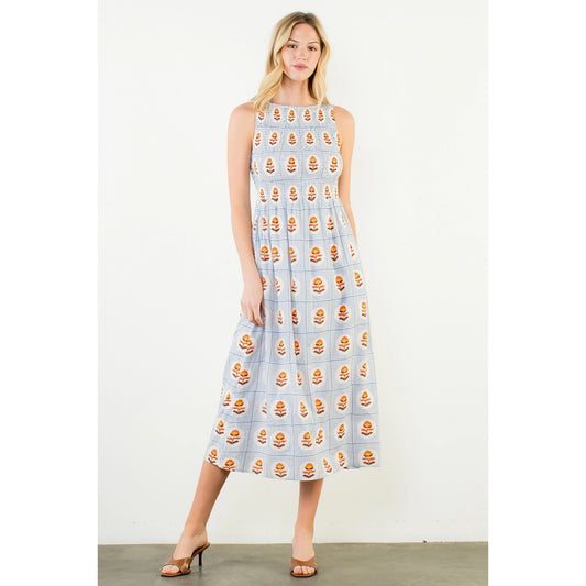 Valerie Smocked Midi Dress