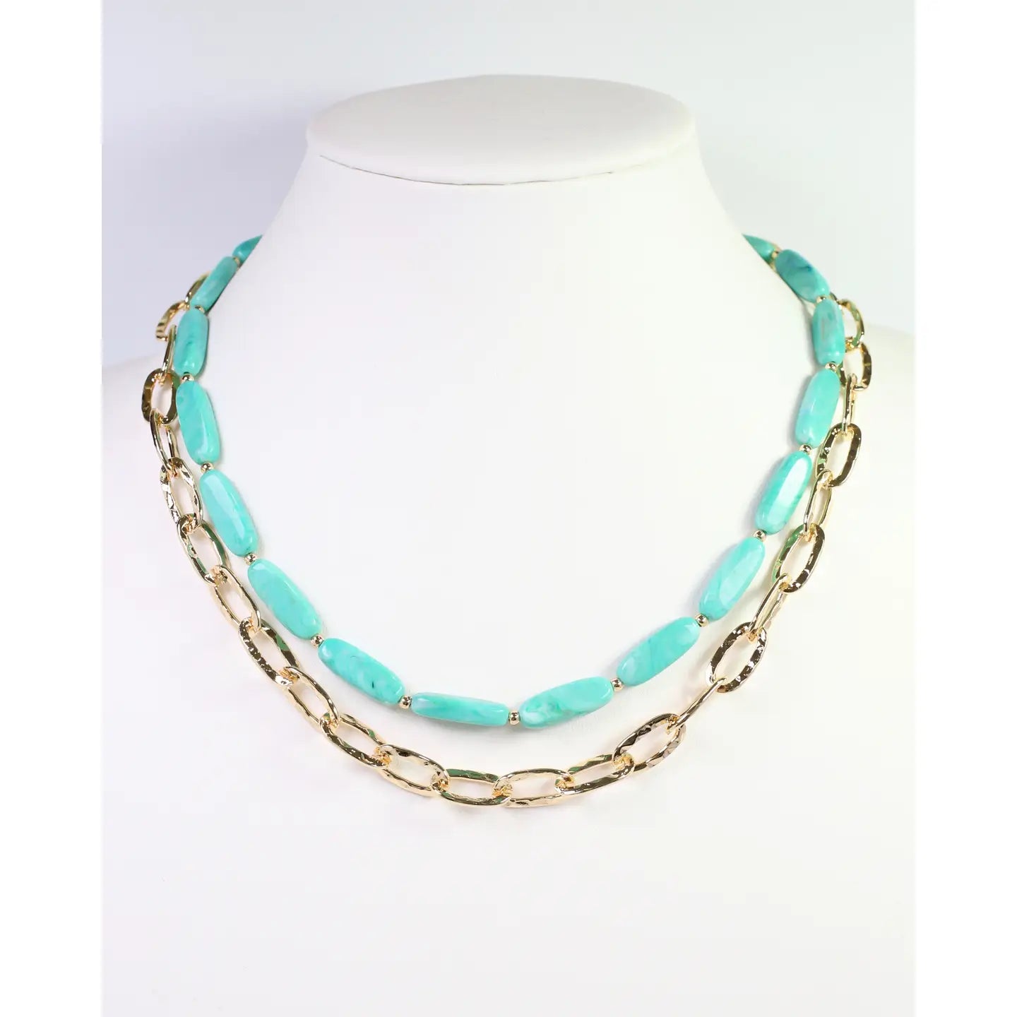 Fargo Link and Bead Necklace