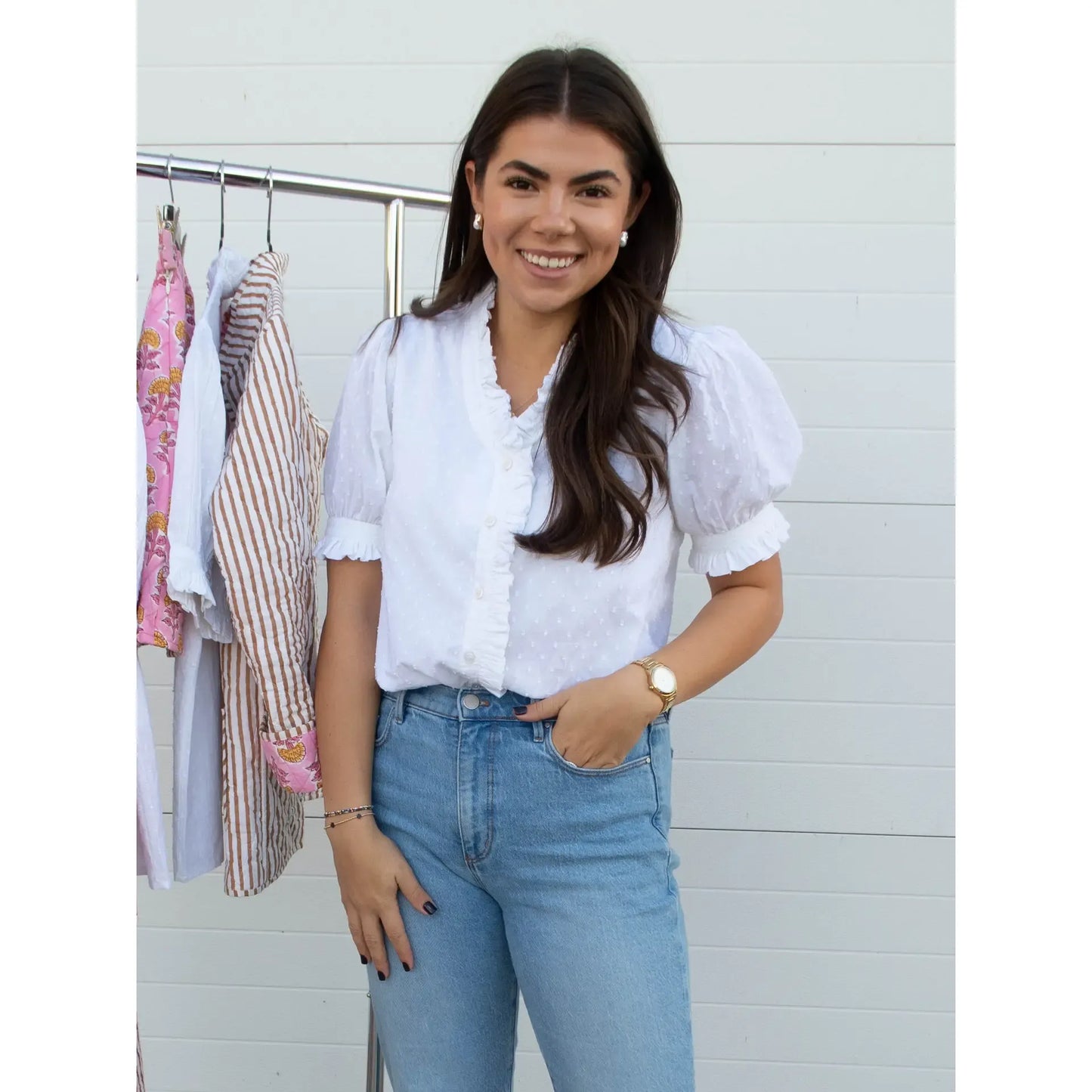 Aspen Swiss Dot Blouse
