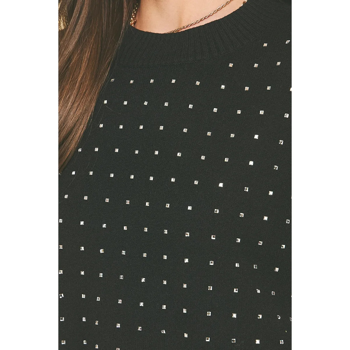 Elowen Rhinestone Knit Top