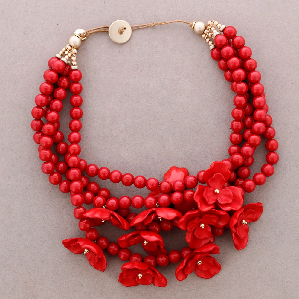 Flower Choker (red)