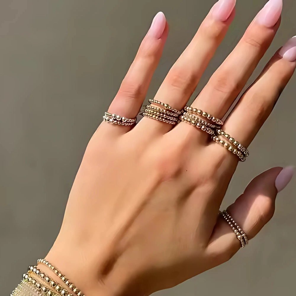 Beaded Ring with Pearl