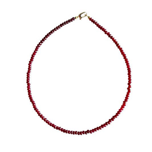 Dainty Candy Necklace | Garnet
