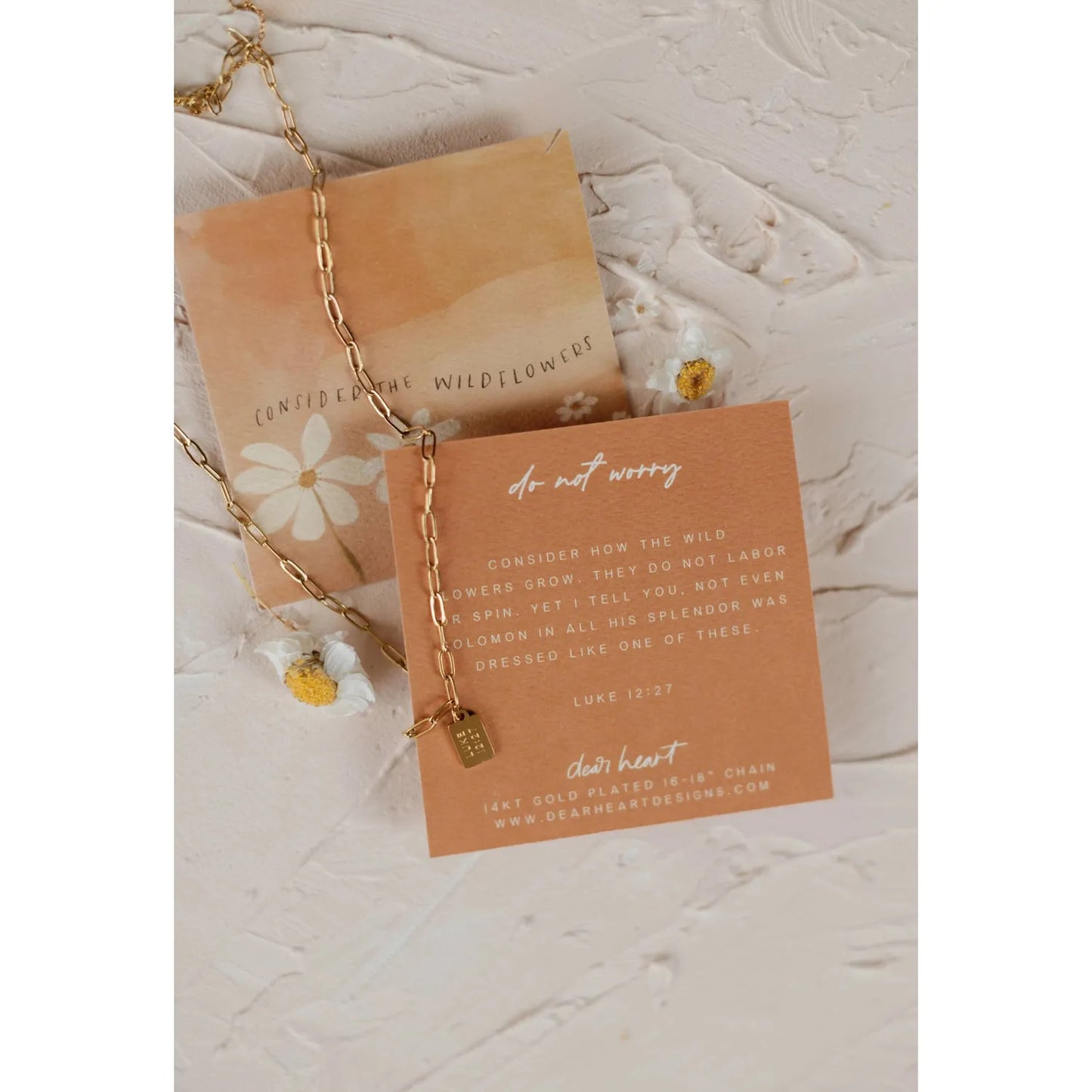 Do Not Worry Tag Necklace