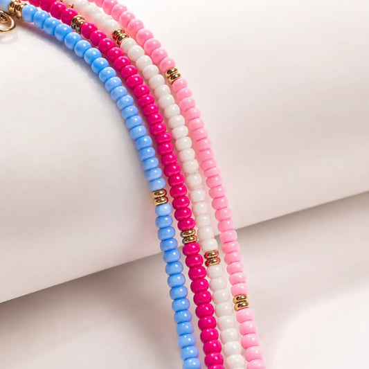 Seed Bead Necklace - light pink