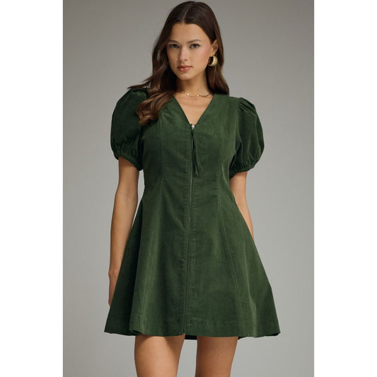 Allie Corduroy Dress (green)