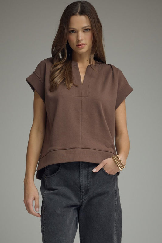 Rae Knit Top (Brown)