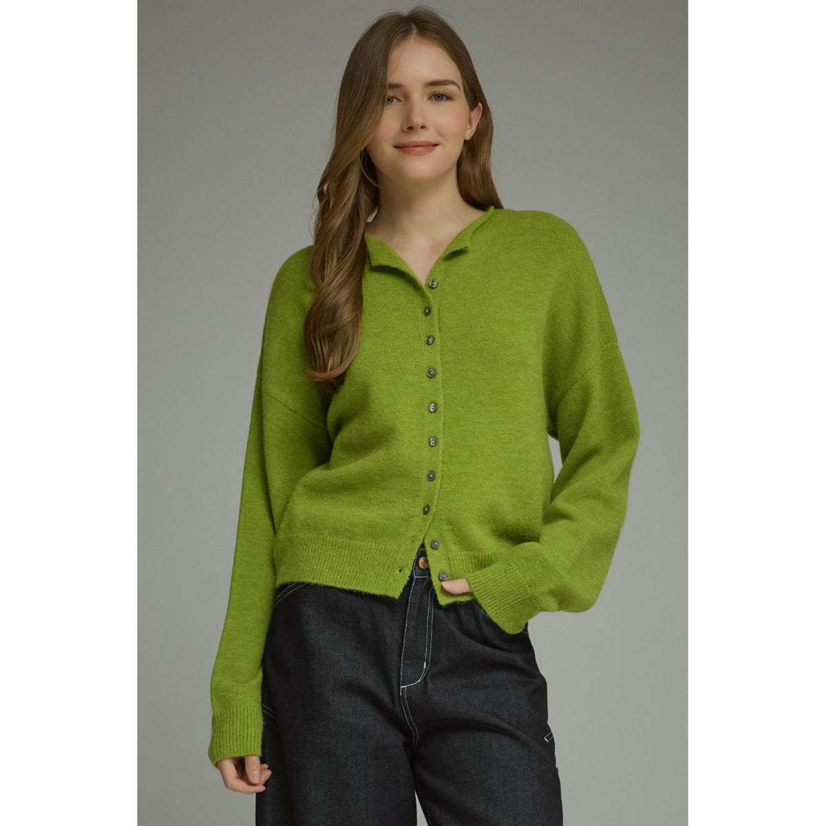 Sherry Cardigan (pea green)
