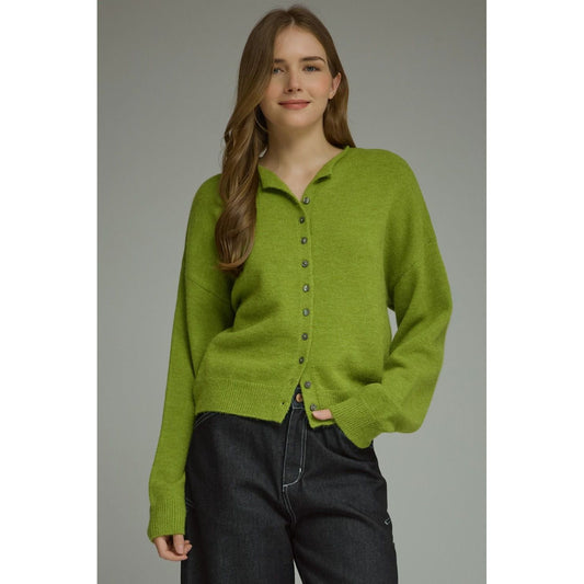 Sherry Cardigan (pea green)